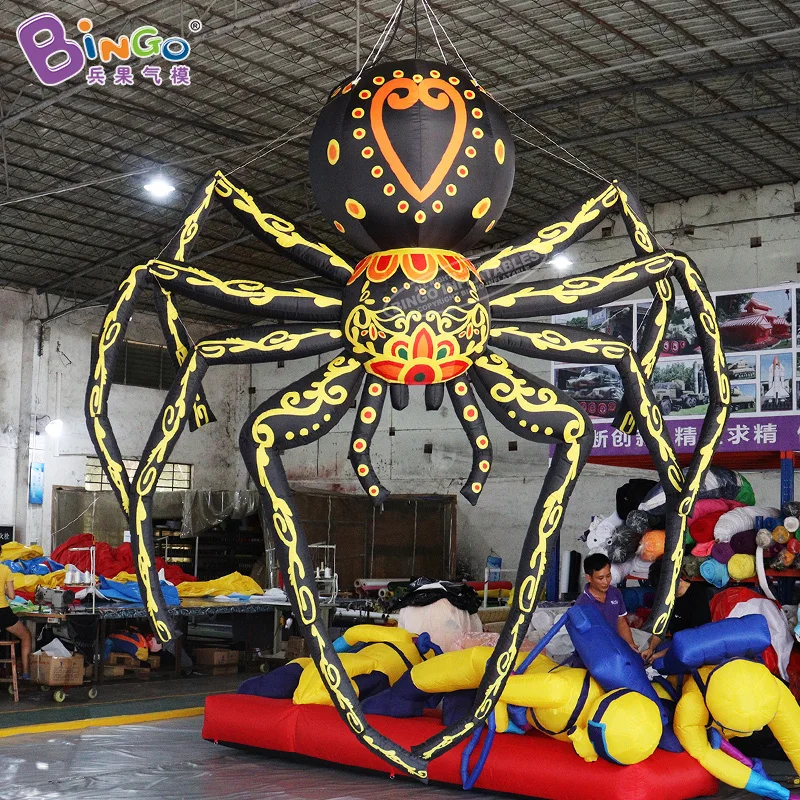 

Halloween Spider Balloon 3.5x3 Meters For Event Decoration Inflatable Colorful Spider Advertising Props