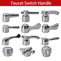 Hot Cold Faucet Switch Handle Kitchen Bathroom Accessories Chrome Plated Shower Basin Handwheel Mixer Tap Spool Repair Parts