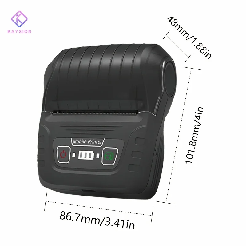 KAYSION Portable Label Maker Wireless Thermal Label Printer, USB Rechargeable Compatible with Phone & Computer for Home Office