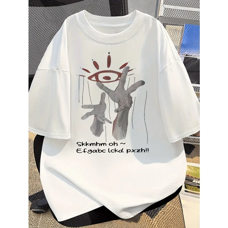 مطبوعة قصيرة الأكمام الهامستر رفع الأثقال نمط تي شيرت القطن تيشيرت صيفي الرجال والنساء موضة الاتجاه فضفاض