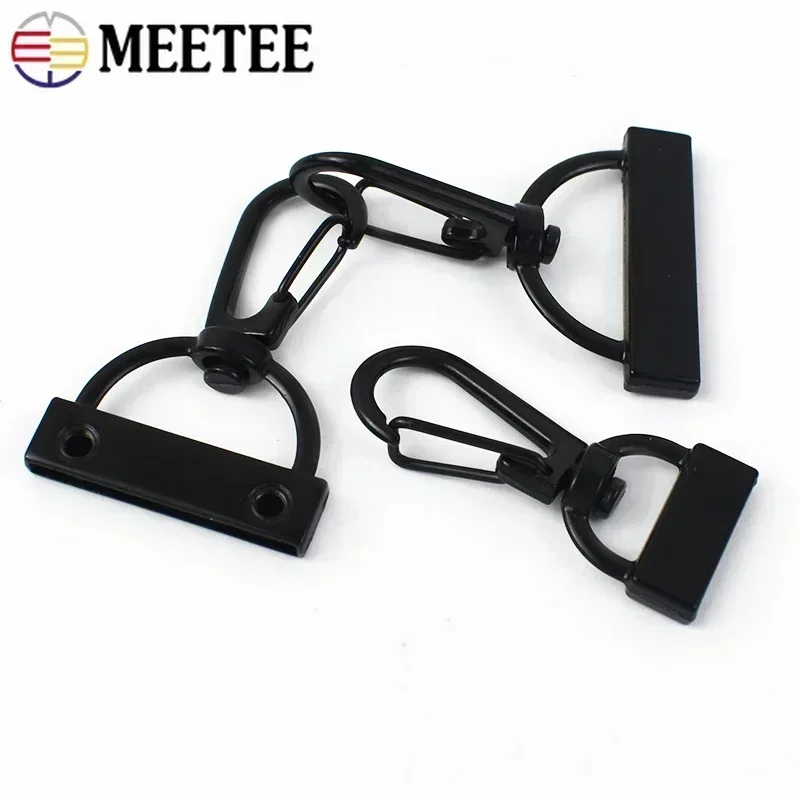 10/30Pcs Meetee 15-30mm Metal Buckles Webbing Tail Clip Lobster Clasp Screw Bag Ribbon Decor Snap Hook DIY Hardware Accessories