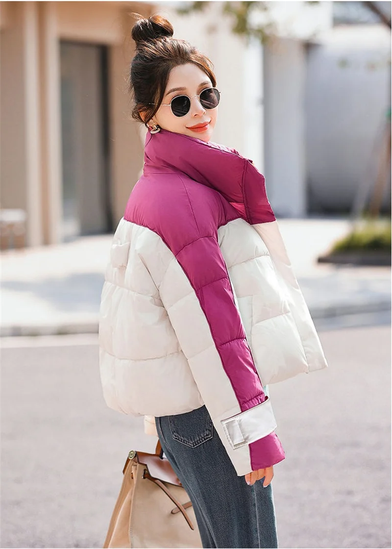 2024 New Cotton-padded Jacket Female Winter Parkas Korean Down Cotton Jacket Thicken Warm Cotton Coat Outerwear Short Women Tops