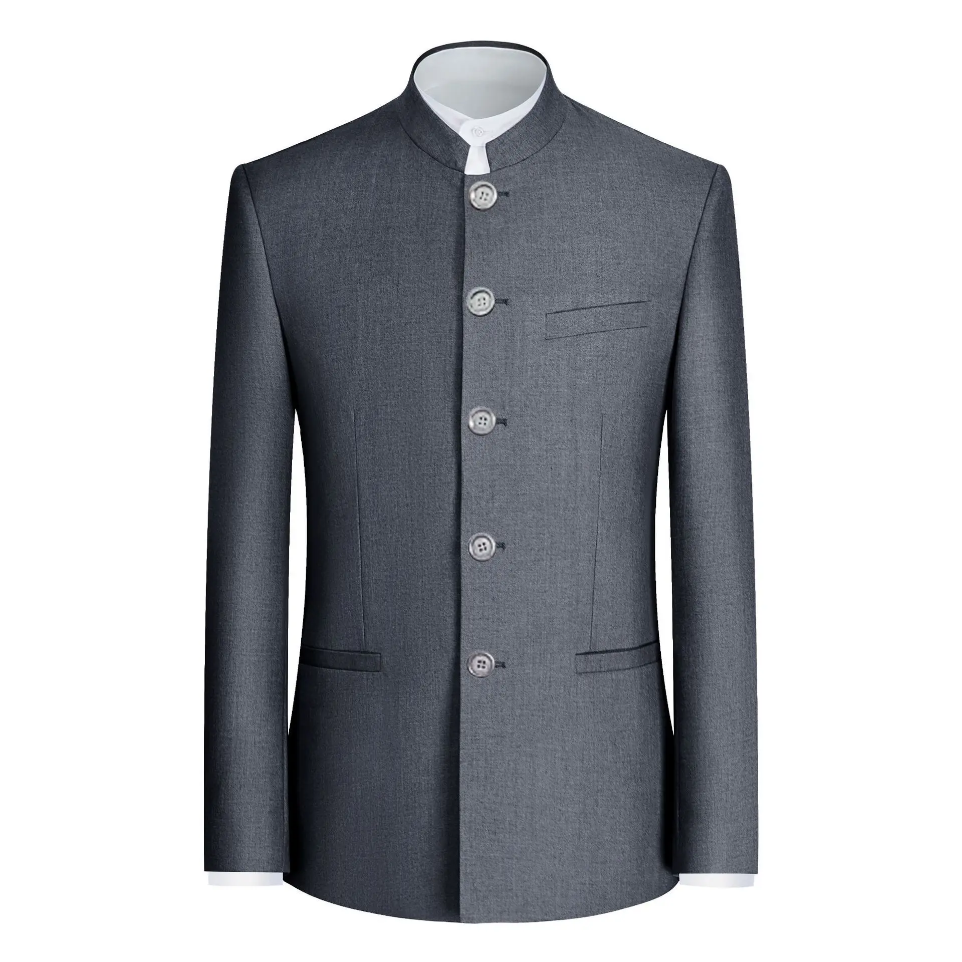1Piece Elegant Gentleman 2026 New Chinese Style Stand Collar Slim Fit Men Jacket Groom's Formal Dress