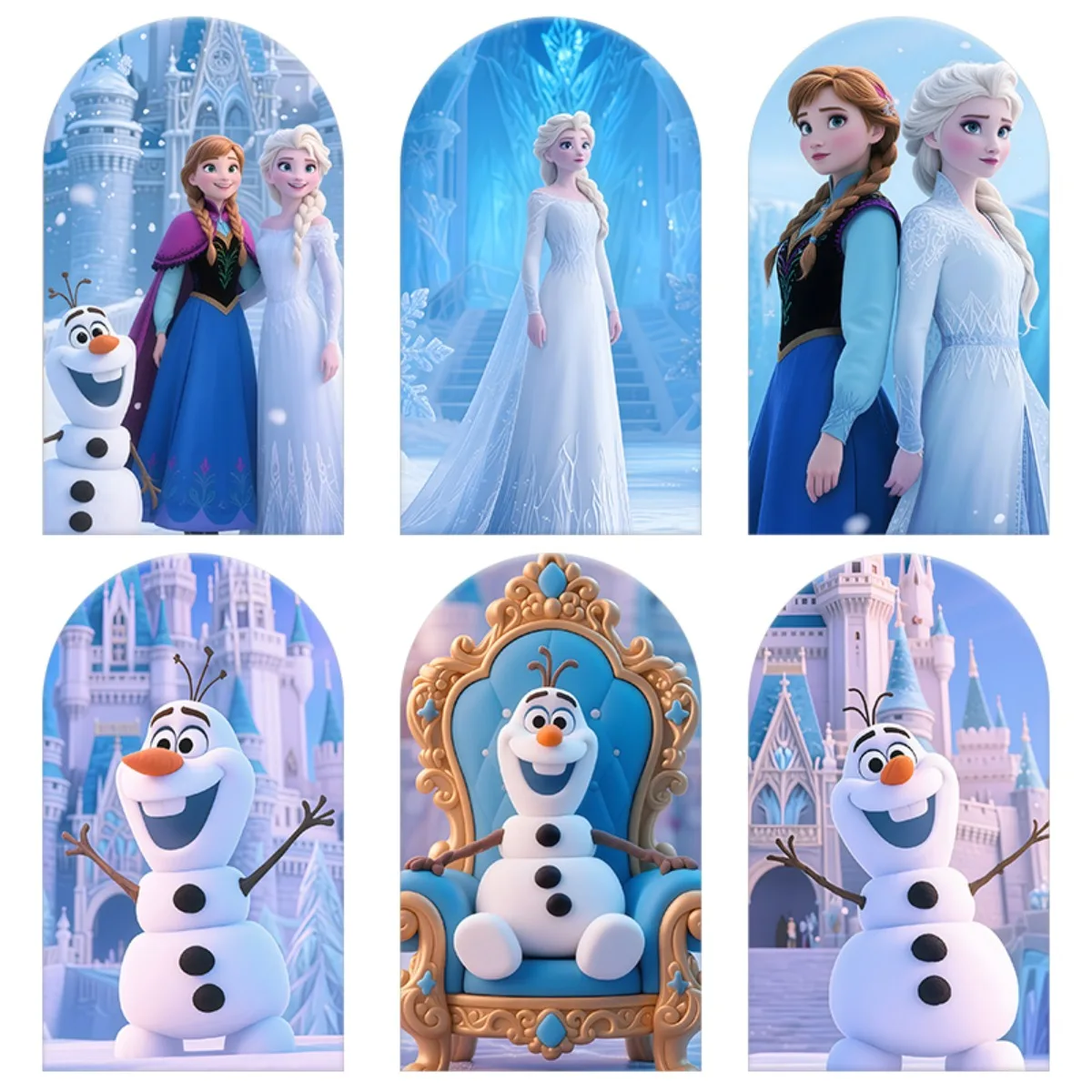 

Frozen Arch Backdrop Cover Disney Theme Christmas Baby Shower Birthday Party Decor Elsa and Anna Photography Background