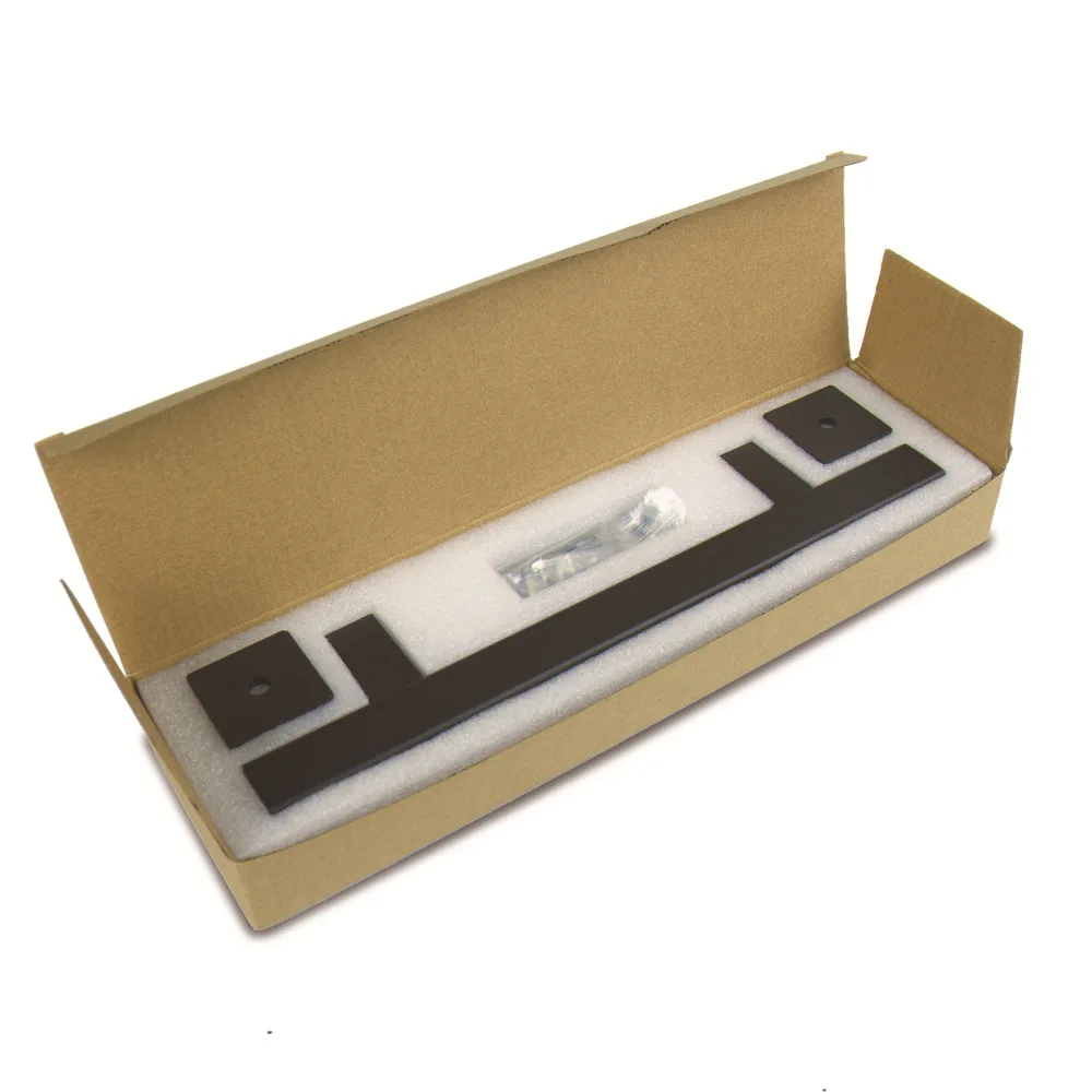 مقبض كلاسيكي لباب الحظيرة، باب خشبي داخلي مربع أسود على الوجهين، مقبض باب عالمي بسيط وعصري #4