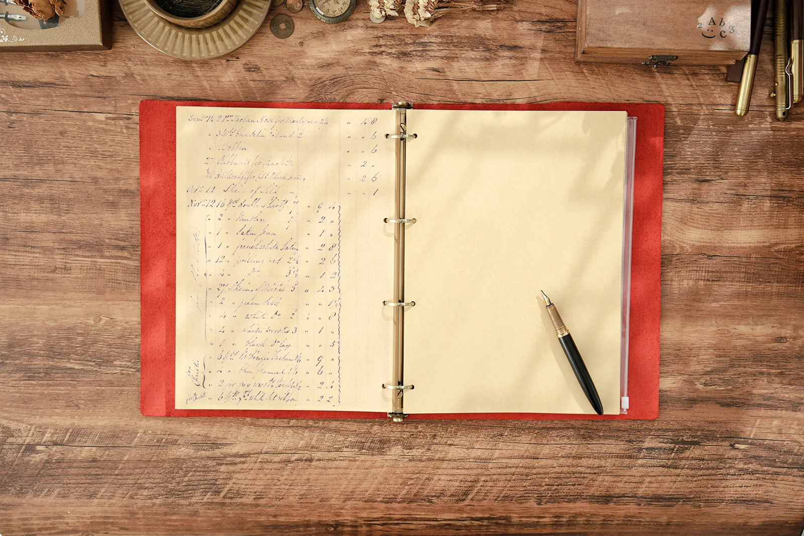 AIGUONIU Ringplaner aus echtem Leder im A4-Format mit 4-Loch-Binder, Retro-Notizbuch, vertikale Version, neutraler Notizblock, Skizzenbuch – Detail 39