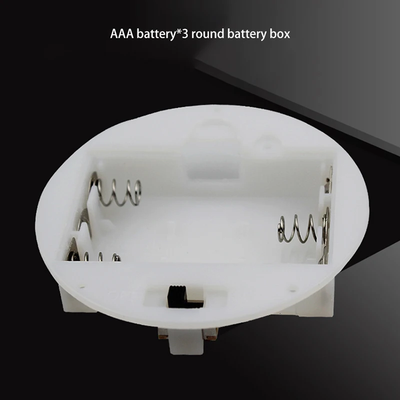 2 sztuki / partia 3 baterii AAA 4,5 V Obudowa z osłoną przełącznika Biała okrągła obudowa baterii do baterii AAA Podstawa gniazda Organizer