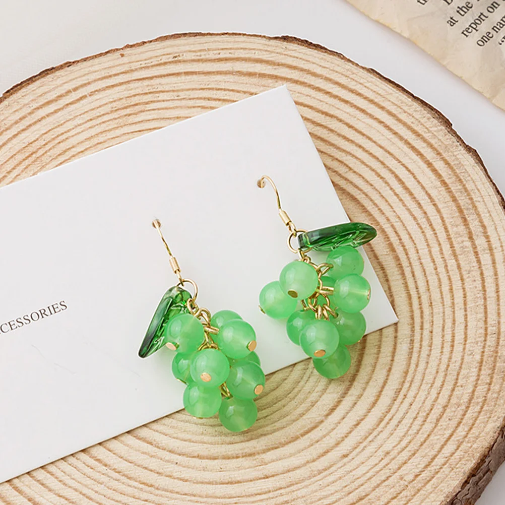 Grape Bunch Earrings Fashion Female Studs Creative Pendants Fruit Accessories Interesting Theme Drop