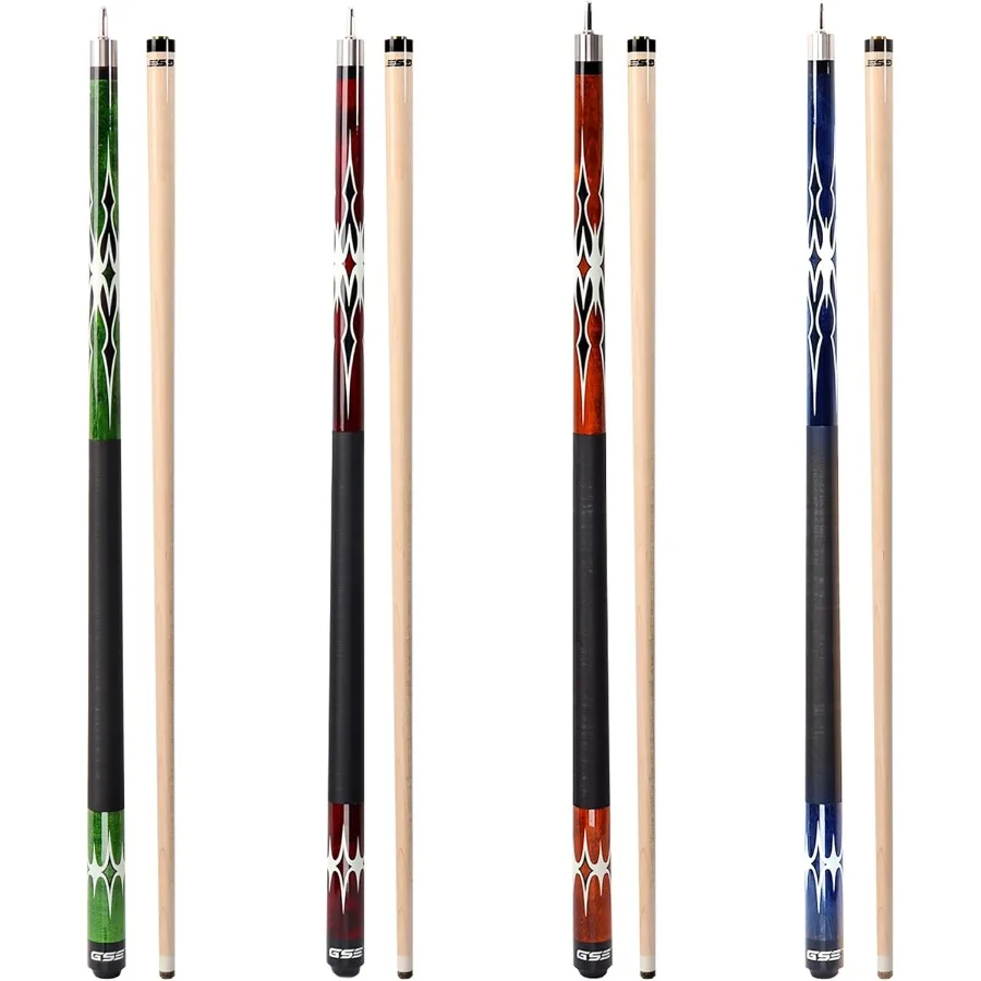 

GSE Games Sports Expert 58-inch 2-Piece Canadian Maple Hardwood Billiard Pool Cue Sticks for Men and Women Ideal for Home Comme