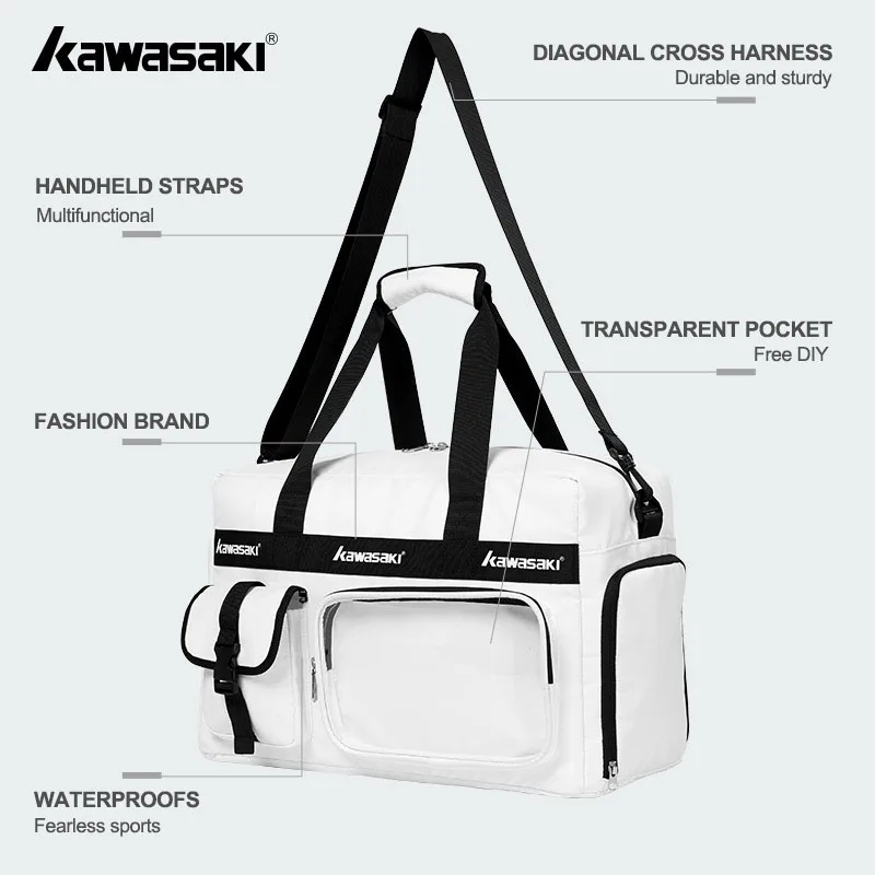 Kawasaki Gym Bag Man K2G00-C8147 Sports Bag with Separate Shoe Compartment For Dry and Wet Storage Women's Bags