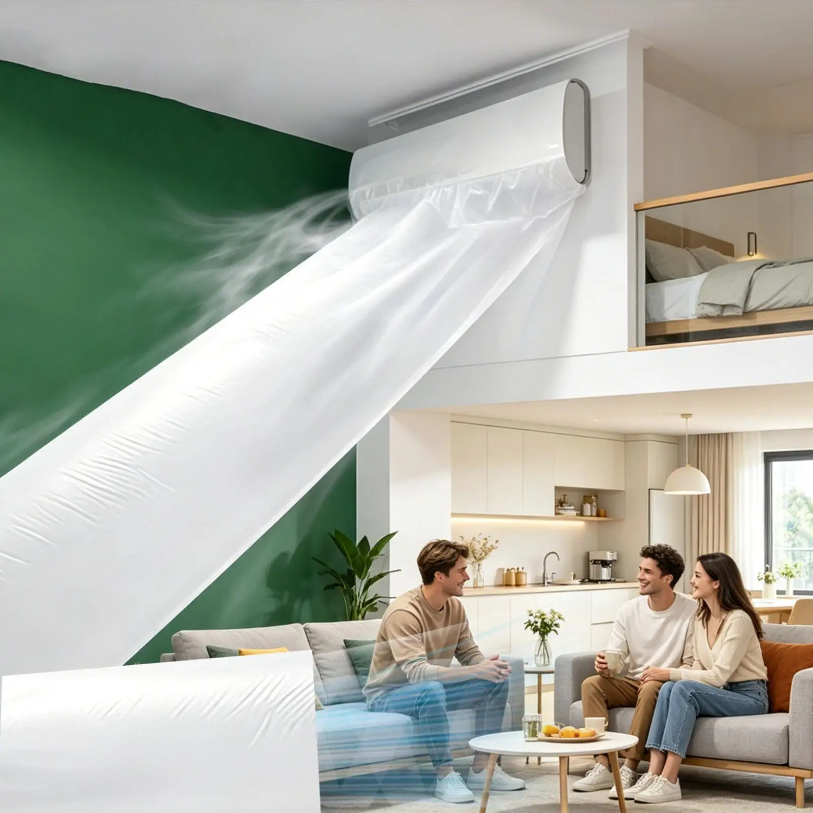 Portable Ac Hose Extension Exhaust Tube Pipe Accessory Air Conditioner Vent Hose For Indoor Home Bedroom Garage Office RV Wall