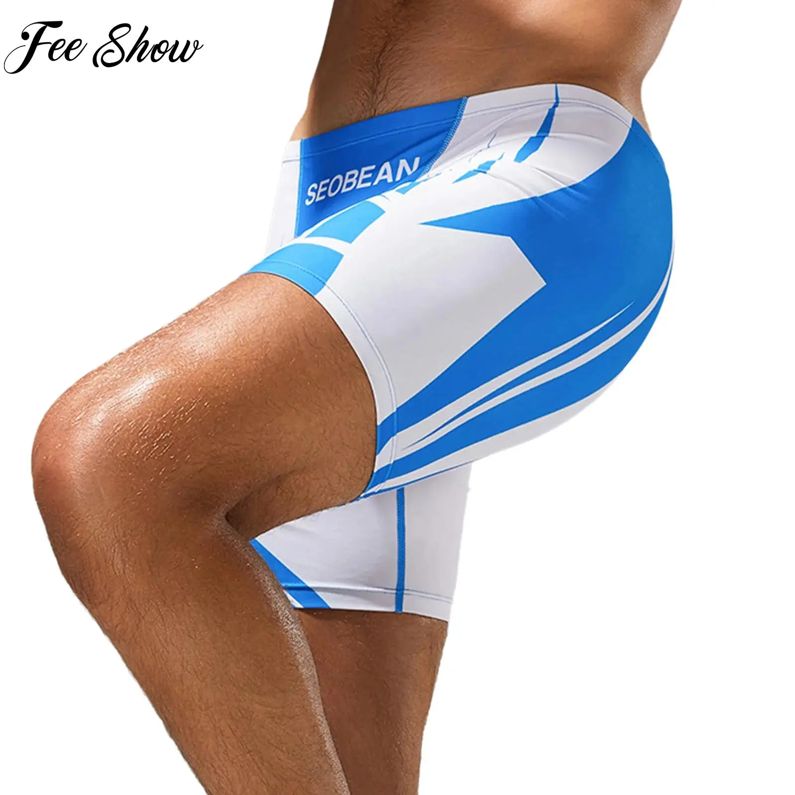 

Mens Swimwear Stylish Printed Swimming Trunks Low-Rise Elastic Waistband Athletic Shorts for Gym Surfing Cycling Running Jogging