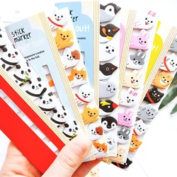 Cute Cartoon Index stickers Sticky Notes 160 Sheets Kawaii Animals Shape Markers Flags Self-Stick Memo Pads Office Tab Supplies