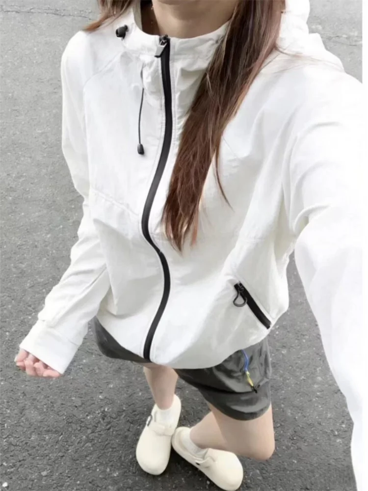 

Men's Summer Lightweight Hooded Sun Protection Clothing UV Protection Couple's Fashionable Outdoor Sportswear Breathable Ice ...