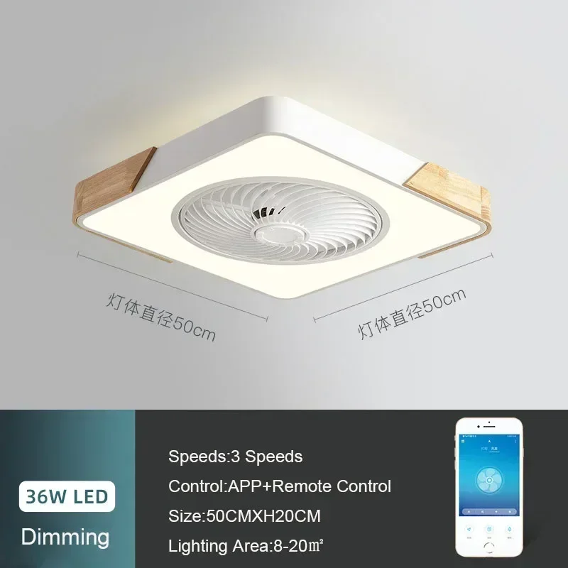 Imagem -06 - Redonda Quad Quarto Ventilador de Teto Piso Baixo Madeira Simples Design Estilo Japonês Led Fans Lamp 110v 220v App Controle Remoto Fãs Inteligentes