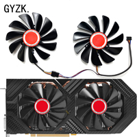 New For XFX Radeon RX580 588 590 GME 8GB Black Wolf black wolf version Graphics Card Replacement Fan CF1010U12S