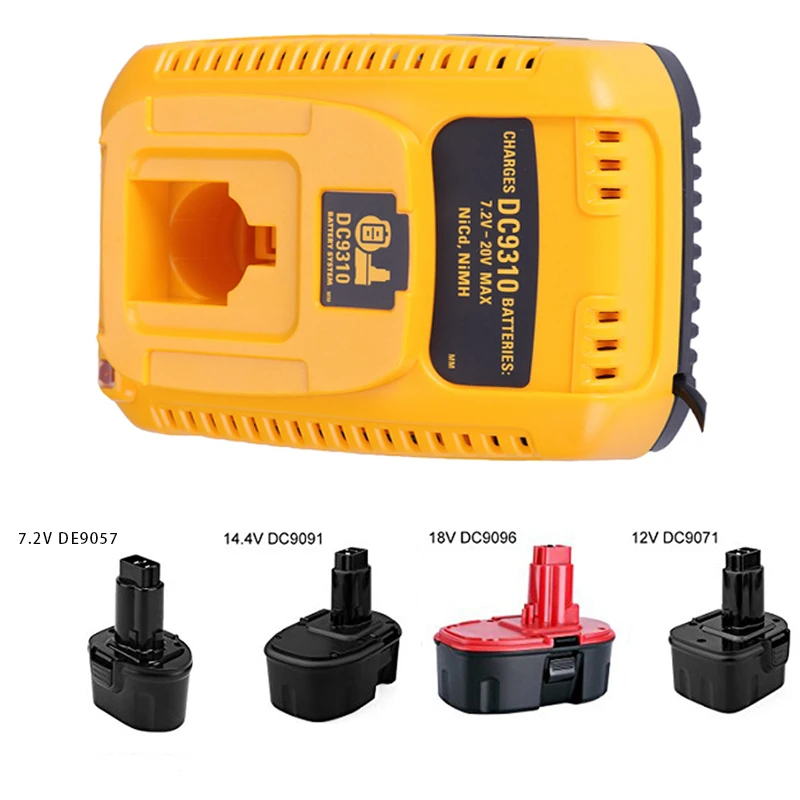

Зарядное устройство DC9310 для аккумуляторов Dewalt 7,2-18 в, Nicd и Nimh DW9057 DC9071 DC9091 DC9096