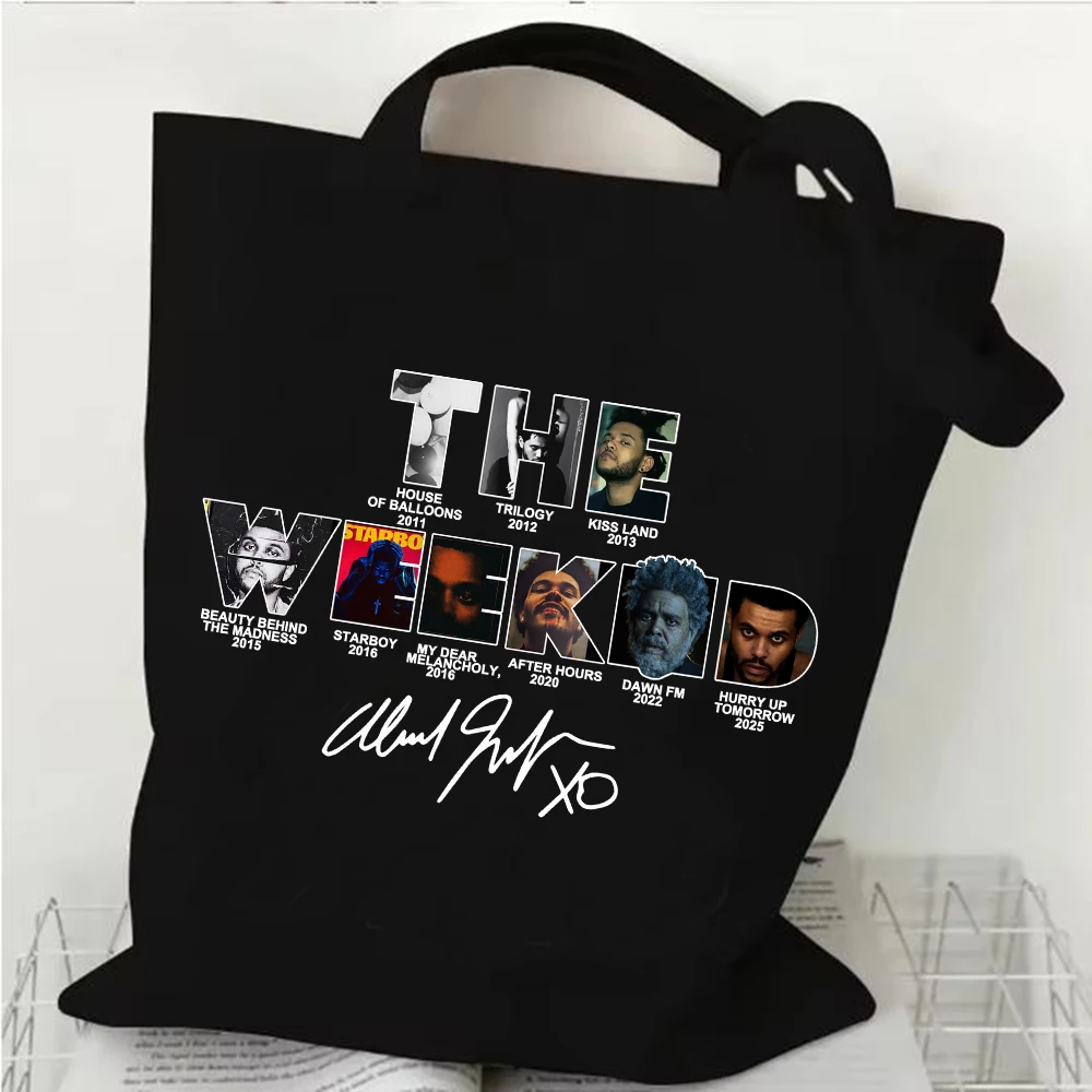 The Weeknd After Hours Til Dawn Tour 2026 Canvas-Tasche, Einkaufstasche, lässige Shopper-Tasche als Geschenk für Fans