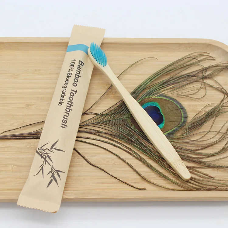 50/100 Stuks Aanpasbare Logo Borstelharen Bamboe Tandenborstel Milieuvriendelijke Houten Tandenborstels Reizen Tandenverzorging Gereedschap voor Volwassenen