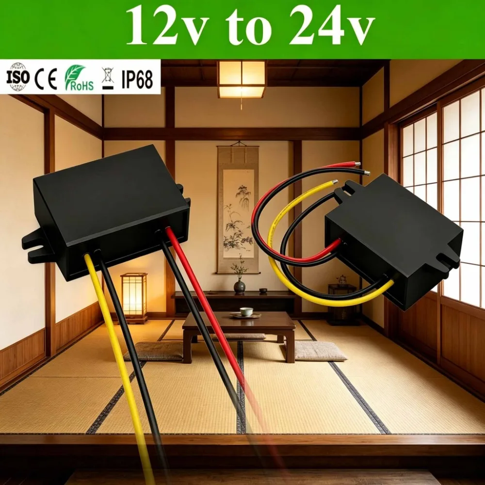 DC 12V to DC 24V 1-3A Thermal Protection 12 Volt to 24 Volt Boost Regulator CE Boost Automotive Power Converter High-Efficiency