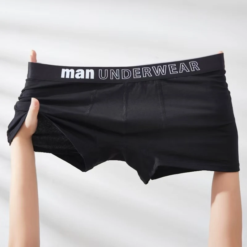 Men's Boxers Cotton Comfort Briefs Underwear Black M L XL Breathable Fashion Fitness Sports