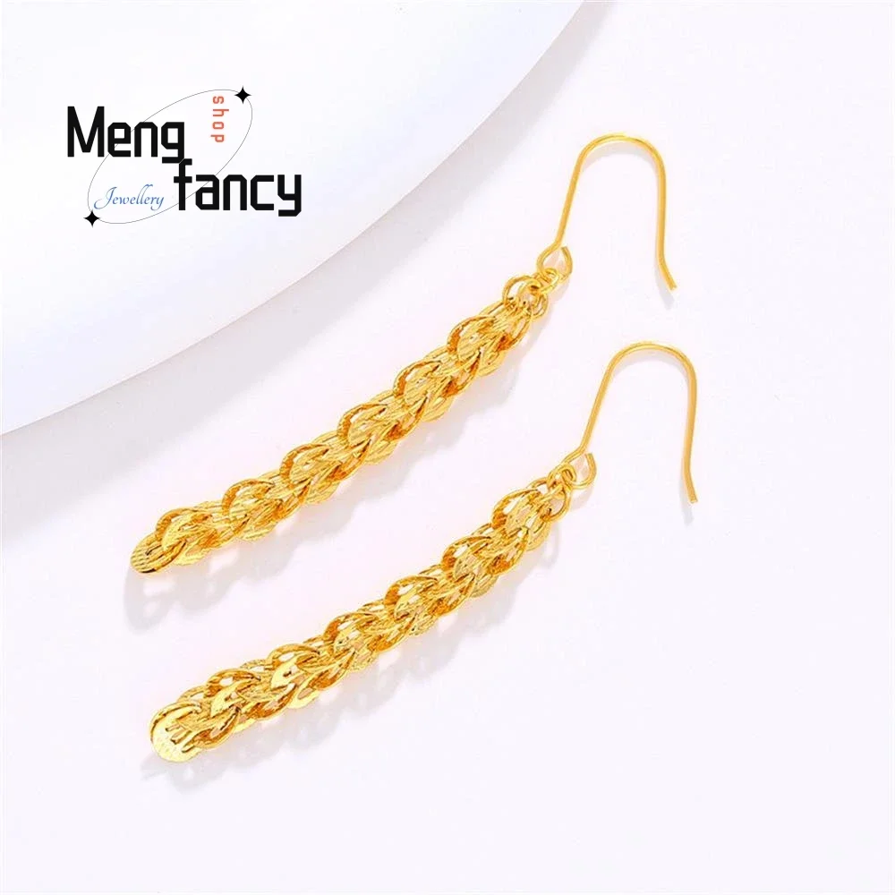 

Gold Plated 24K Openwork Phoenix Tail Earring Charms Fashion Designer Elegant Luxury Sexy Young Girls Jewelry Women Holiday Gift