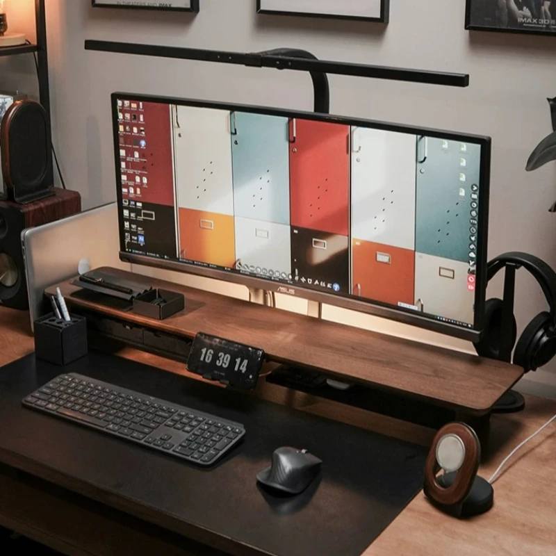 Wooden Z3 Monitor Riser Stand Modular Office Desktop Monitors Holder Computer Screen Heighten Rack Household Monitor Organizer