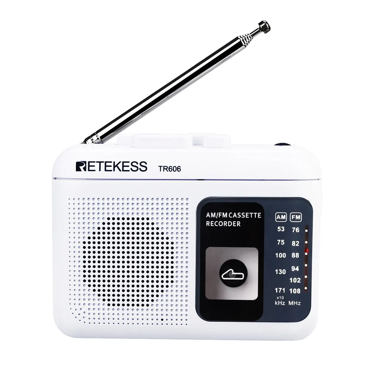 Retekess TR606 Radio FM AM Radio Kassettenwiedergabe Tragbare Radios FM AM Aufnahme 3,5 mm Kopfhörer MIC-Buchse 2 Netzteilmethode 3