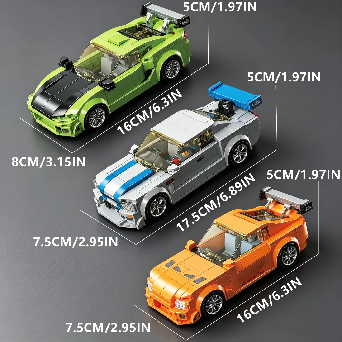 City Racing Supercar Building Blocks Sports Car Model Rally Racing High-Speed Figurine MOC Small-Piece 1/32 Scale Model Gift - view 6