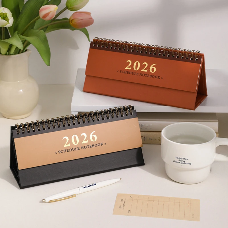 2026 Desk Calendar Vintage Calendar With  Notes Monthly Calendar For Home Office School Planning Organizing