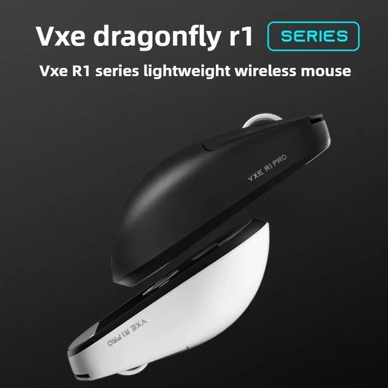 VXE R1 Wireless Mouse Gaming Esports Long Endurance Non-porous Lightweight Ergonomics PAW3395 Profession Wireless Mouse Custom