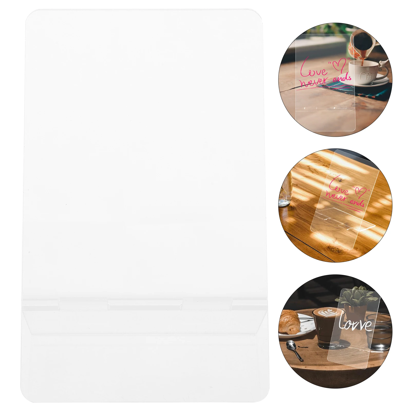 

3 Pcs Note Board Creative Rewritable Message Writing Multi-function Memo Tabletop Acrylic Clear Erasable