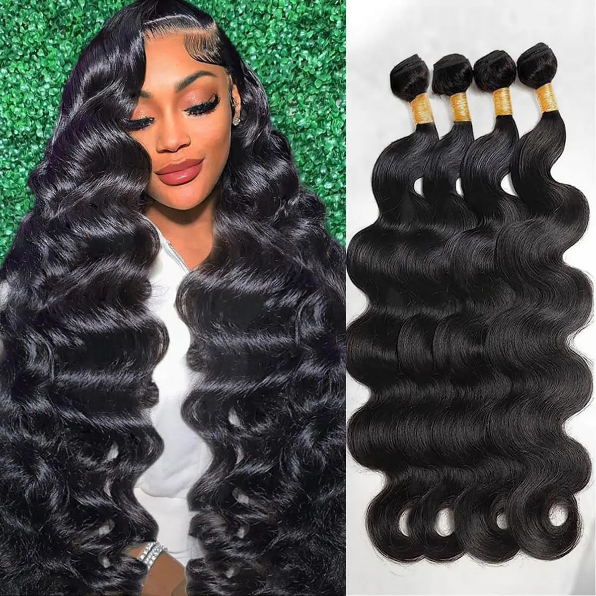 10A Human Hair Bundles Body Wave 3 Bundles Human Hair 16 18 20Inch Unprocessed Brazilian Virgin Hair