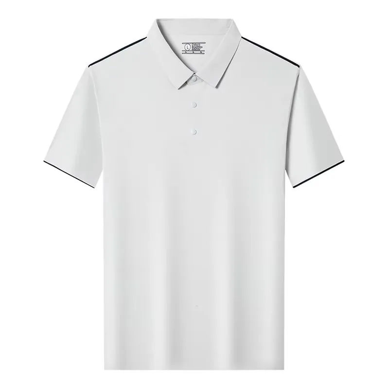 Camiseta Polo para Hombre Súper Sedosa y Elástica, Manga Corta, Sensación Fresca, Verano, Mezcla de Poliamida y Elastano de Calidad, Camisas Casuales para Hombre