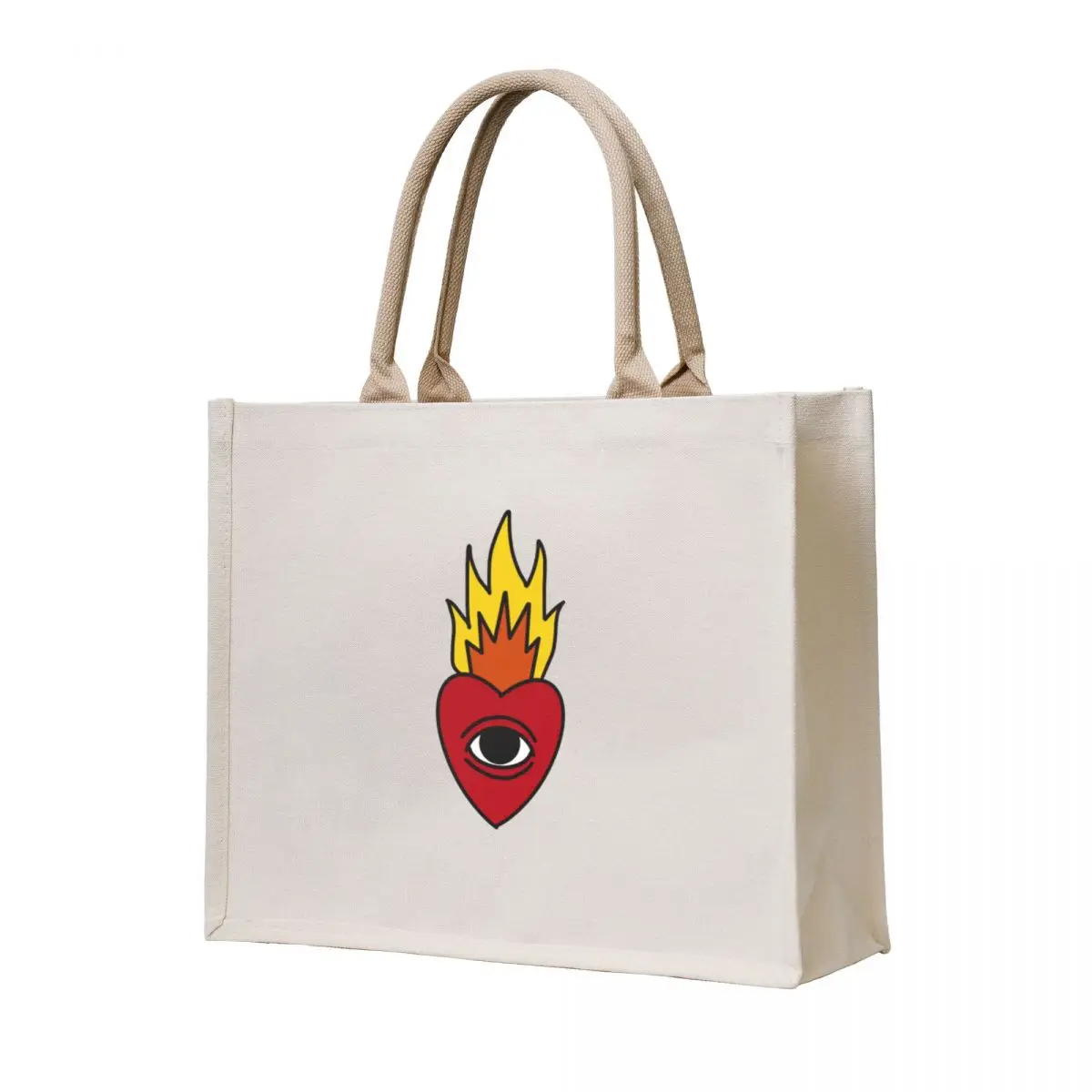 

flaming heart Tote Bag large tote bag Women's bag Big women tote bags men