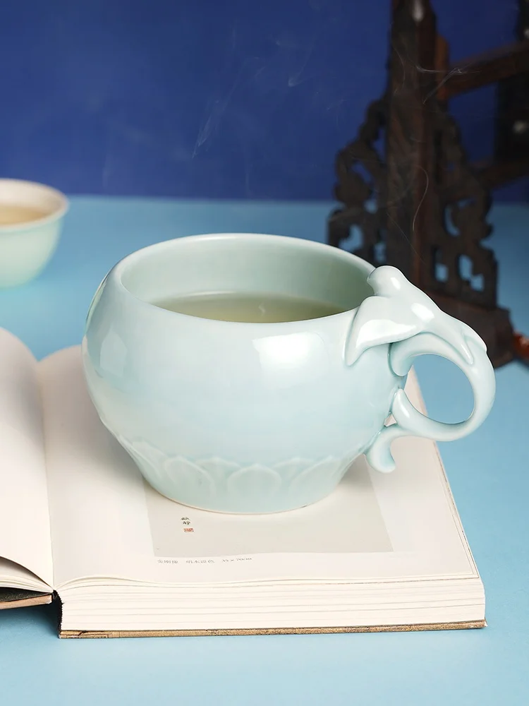 Museum Inspired Ceramic Mug Simple Elegant Cute Style Precise Detailing Chinese National Museum Creative Cultural Gift Cup