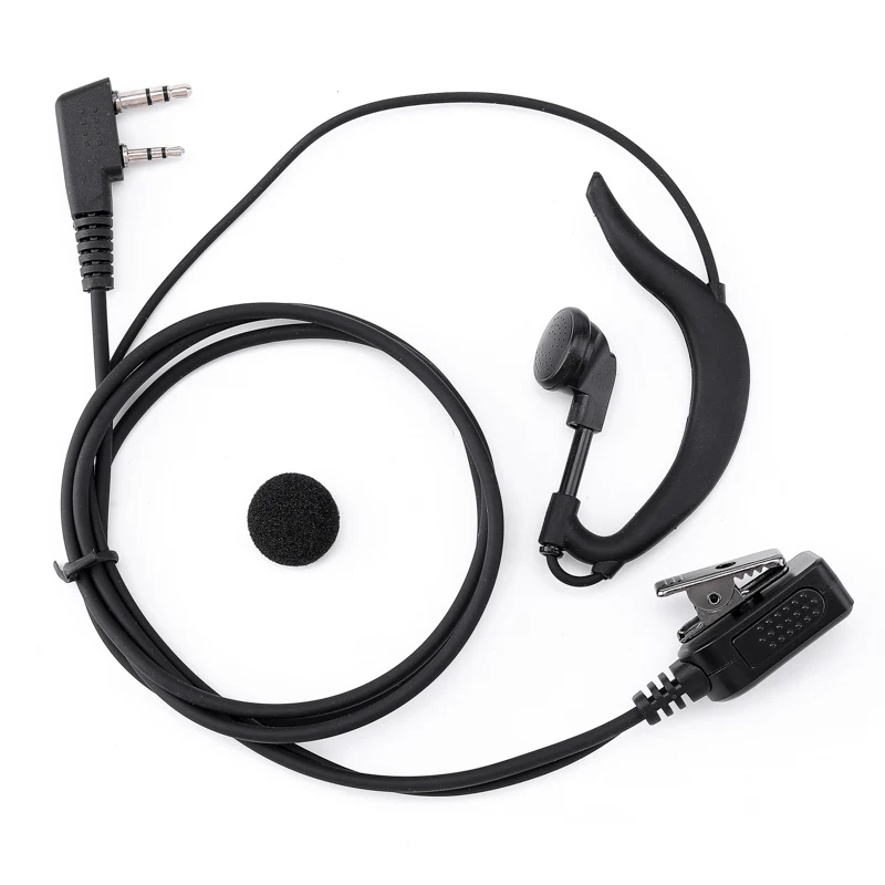 G Style Earpiece Iron Clip PTT Ear Hanging Earphone For Kenwood Radio Baofeng UV-5R UV-82 Quangsheng K5 TYT Walkie Talkie