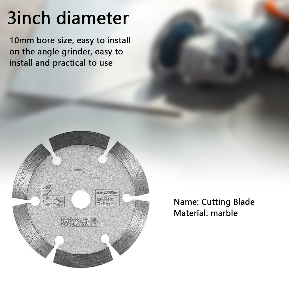 3inch Dolomite Cutting Blade 75*1.2*10mm Grinding Wheel Blade Angle Grinder Sawblade for Cutting Tile Ceramic Concrete Marble