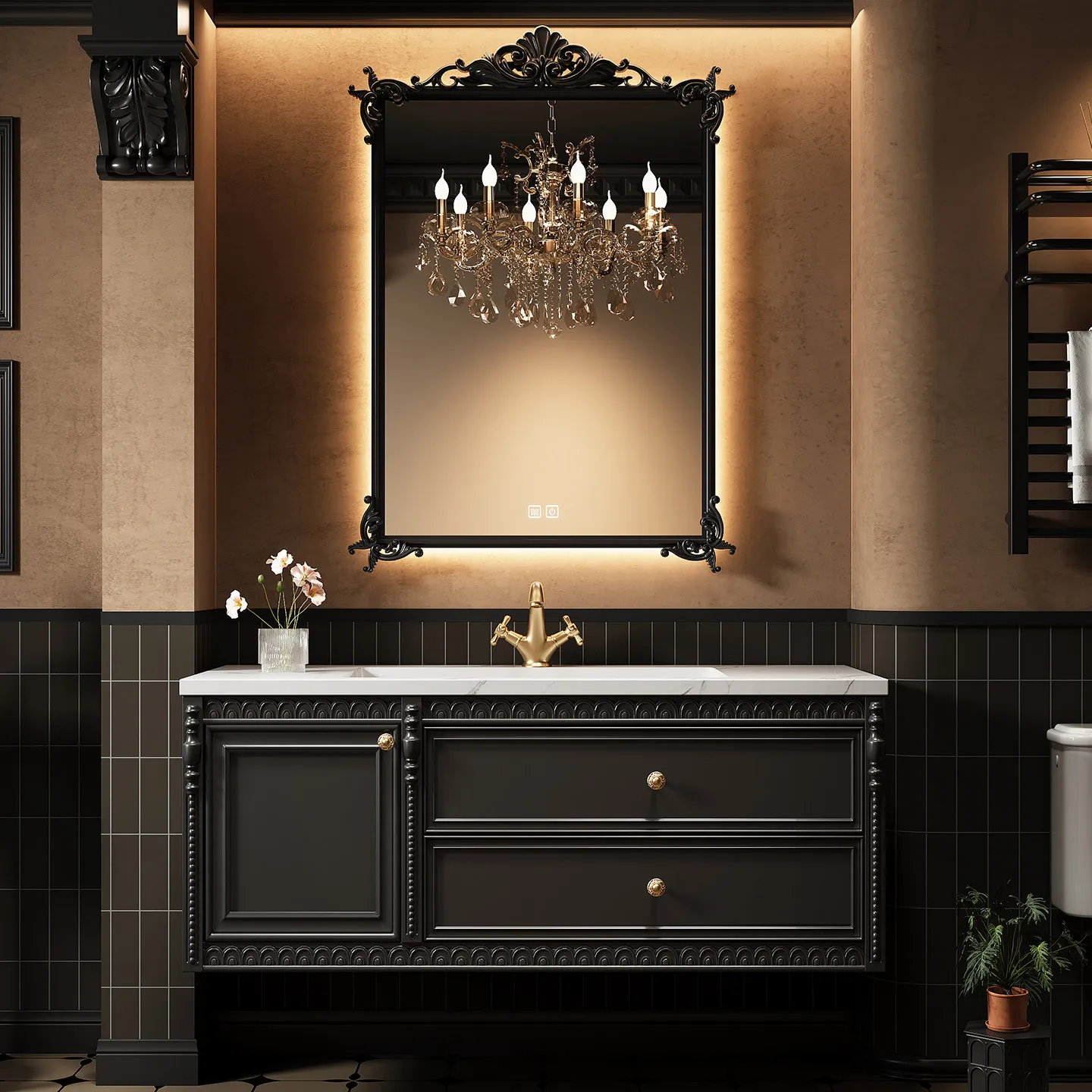 

Дубовый шкафчик для ванной комнаты, керамическая встраиваемая раковина для ванной, умывальник