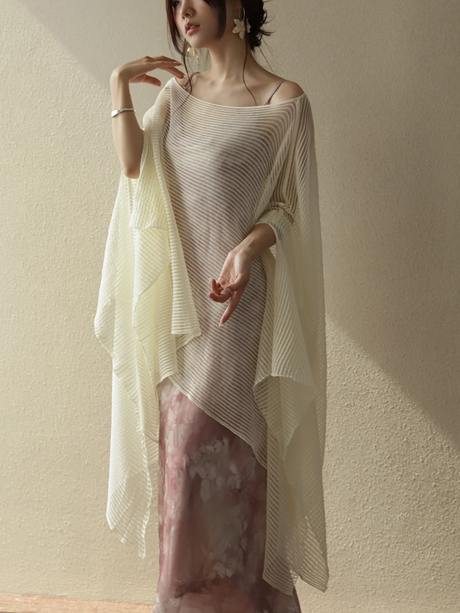 

Ele Asymmetrical Hem One-oulder Cover up Women's Lazy Loose Versatile awl MZOMXO Commute Sle Long Sve Midi Dr