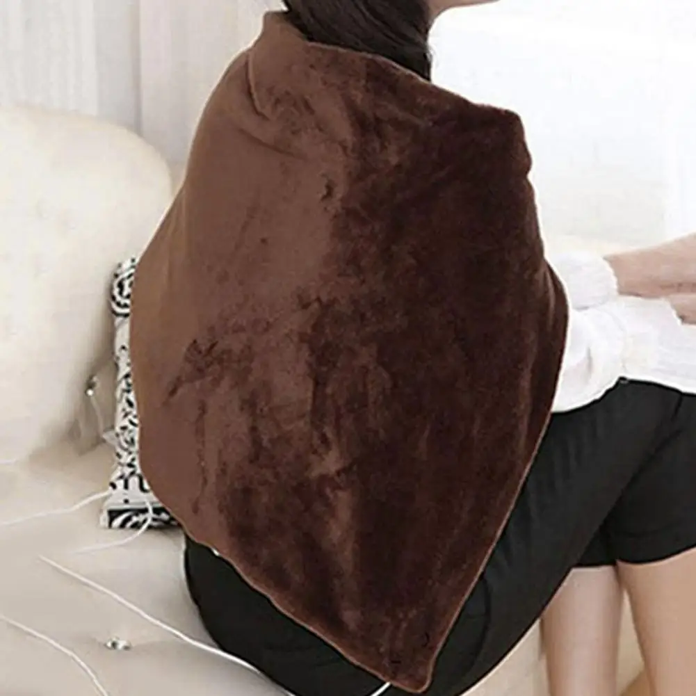 Velvet USB Heated Blanket Shawl Adjustable 3 Levels Temperature Fast Heating Wearable Electric Blanket Heated Shawl Winter Shawl