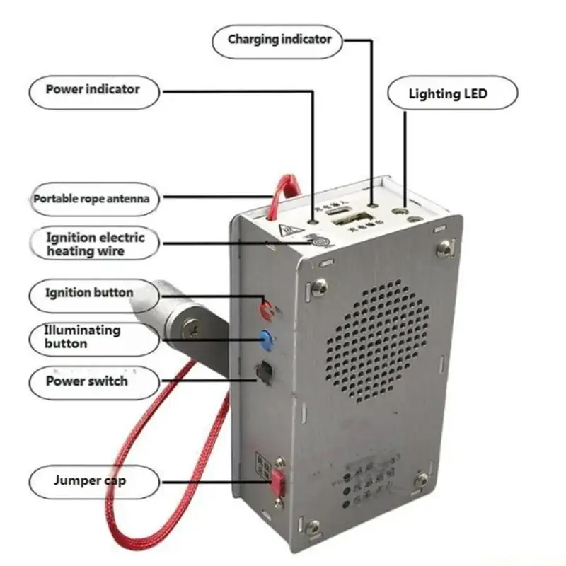 U2JB Emergency Generators Radio Power Tool with LED Light and Heat Wire Functions