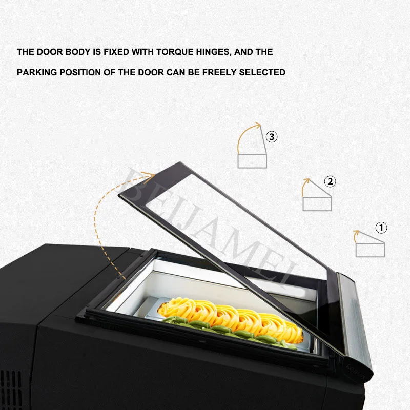 110/220V Desktop Ice Cream Showcase Ice Cream Freezer Display Counter Type Gelato Display Freezing Machine