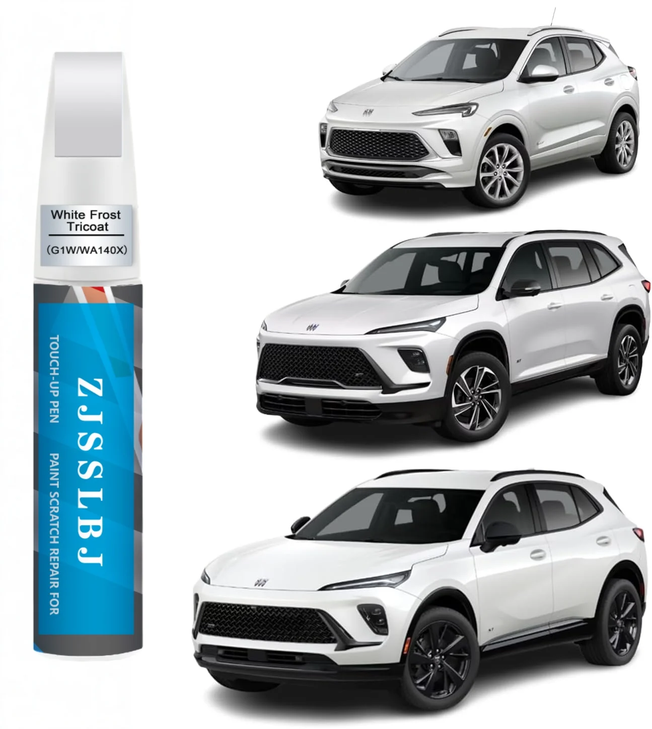 Car Touch Up Paint(White Frost Tricoat(G1W/WA140X)) for Buick, Car Paint Scratch Repair Kit, Quick & Easy Solution to Repair, 2