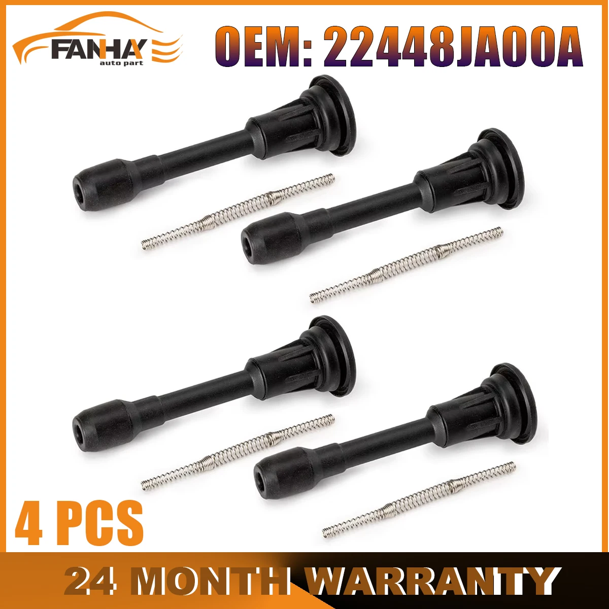 4PCS Ignition Coil Stick Cover Spark Plug Cap 22448JA00A 22448JA00C for Nissan /JUKE for MICRA for QASHQAI for X-TRAIL for TIIDA