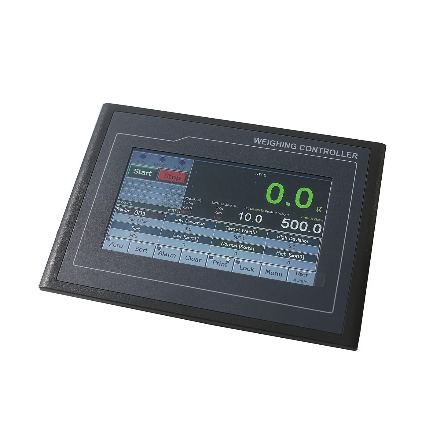 Touch screen Checkweigher Indicator Controller , Load Cell Weight Indicator With MODBUS RTU, BST106-M10(CK)