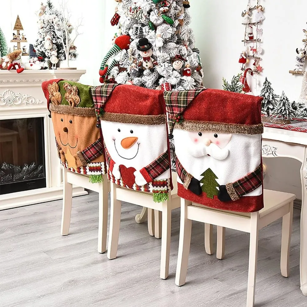 Christmas Decoration Chair Set Stool Set New Doll Chair Cover Europe and the United States Decorative Home Furnishings Supplies