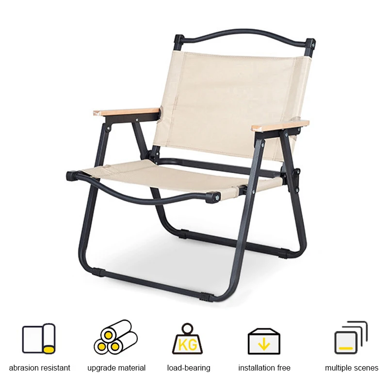 Camping Chair Folding Oxford Cloth Portable Leisure Chair Outdoor Picnic BBQ Beach Fishing Backrest Seat Camping Equipment