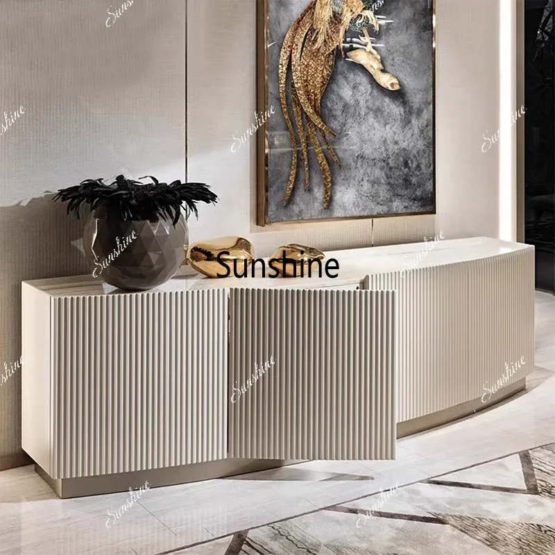 Light luxury dining side cabinet high-end customized luxury furniture  FT