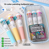 Languo 28 Color Ballpoint Pen Cartoon 0.8mm Soft Grip Press Multicolor Writing Pen for Drawing Overlay School Office Supplies